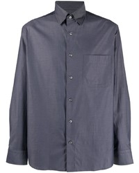 dunkelblaues Langarmhemd von Brioni