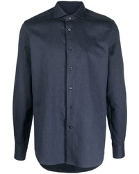 dunkelblaues Langarmhemd von Corneliani