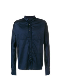 dunkelblaues Langarmhemd von Di Liborio