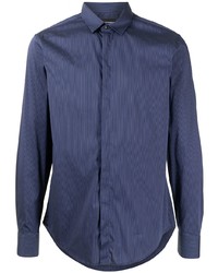 dunkelblaues Langarmhemd von Emporio Armani