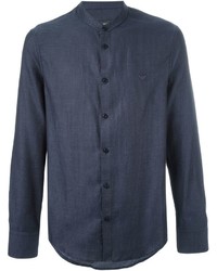 dunkelblaues Langarmhemd von Emporio Armani