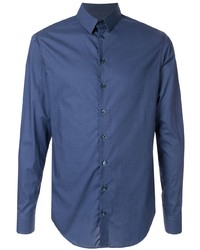 dunkelblaues Langarmhemd von Giorgio Armani