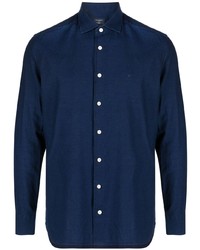 dunkelblaues Langarmhemd von Hackett