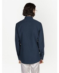 dunkelblaues Langarmhemd von Gucci