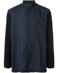 dunkelblaues Langarmhemd von Issey Miyake