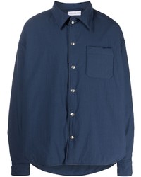 dunkelblaues Langarmhemd von John Elliott