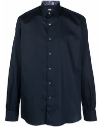 dunkelblaues Langarmhemd von Karl Lagerfeld