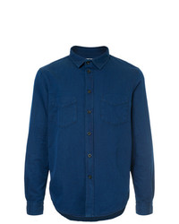 dunkelblaues Langarmhemd von Kent & Curwen