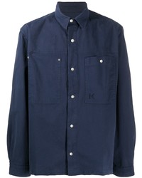 dunkelblaues Langarmhemd von Kenzo