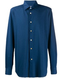 dunkelblaues Langarmhemd von Kiton