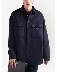 dunkelblaues Langarmhemd von Prada