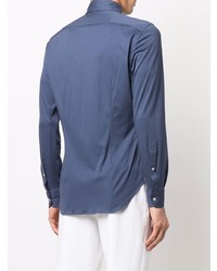 dunkelblaues Langarmhemd von Loro Piana