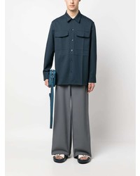 dunkelblaues Langarmhemd von Jil Sander