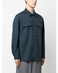 dunkelblaues Langarmhemd von Jil Sander