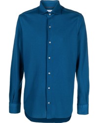 dunkelblaues Langarmhemd von Loro Piana