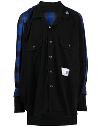dunkelblaues Langarmhemd von Maison Mihara Yasuhiro