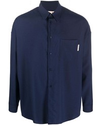 dunkelblaues Langarmhemd von Marni