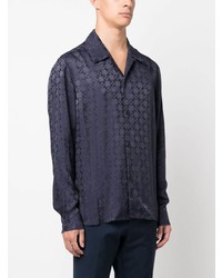 dunkelblaues Langarmhemd von Sandro