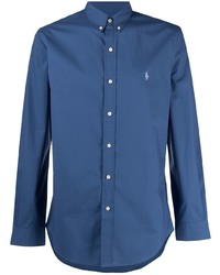 dunkelblaues Langarmhemd von Polo Ralph Lauren