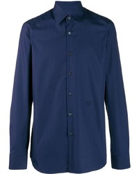 dunkelblaues Langarmhemd von Prada