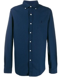 dunkelblaues Langarmhemd von Ralph Lauren