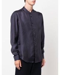 dunkelblaues Langarmhemd von Giorgio Armani