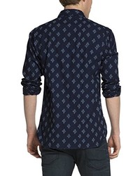 dunkelblaues Langarmhemd von Scotch & Soda