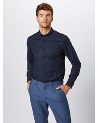 dunkelblaues Langarmhemd von Scotch & Soda