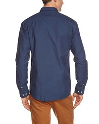 dunkelblaues Langarmhemd von Selected Homme