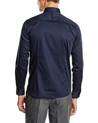 dunkelblaues Langarmhemd von Selected Homme