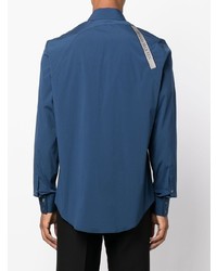 dunkelblaues Langarmhemd von Alexander McQueen