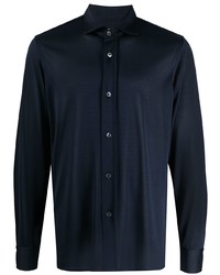 dunkelblaues Langarmhemd von Tom Ford