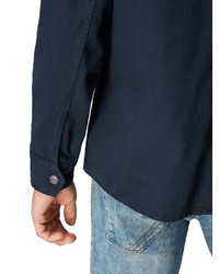 dunkelblaues Langarmhemd von Tom Tailor Denim