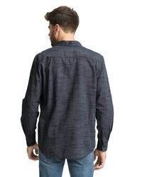 dunkelblaues Langarmhemd von Tom Tailor