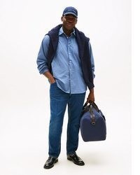dunkelblaues Langarmhemd von Tommy Hilfiger Big & Tall