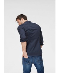 dunkelblaues Langarmhemd von Tommy Jeans