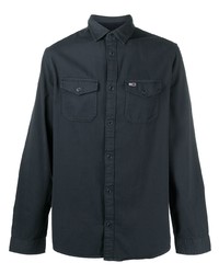dunkelblaues Langarmhemd von Tommy Jeans