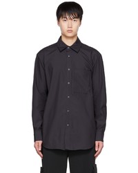 dunkelblaues Langarmhemd von Wooyoungmi