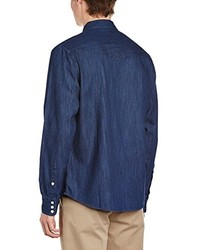 dunkelblaues Langarmhemd von Wrangler