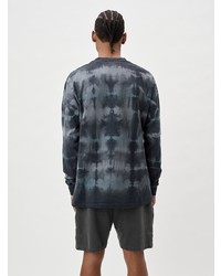 dunkelblaues Mit Batikmuster Langarmshirt von John Elliott