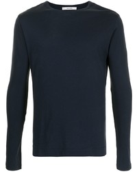 dunkelblaues Langarmshirt von Adam Lippes