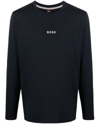 dunkelblaues Langarmshirt von BOSS