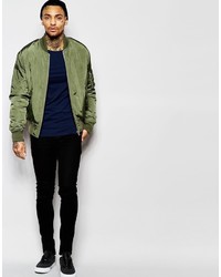 dunkelblaues Langarmshirt von Asos