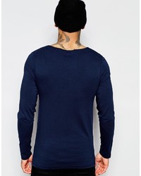 dunkelblaues Langarmshirt von Asos