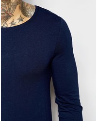 dunkelblaues Langarmshirt von Asos