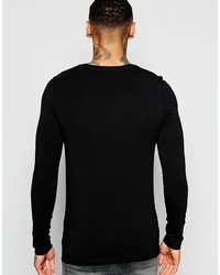 dunkelblaues Langarmshirt von Asos