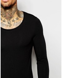 dunkelblaues Langarmshirt von Asos