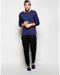 dunkelblaues Langarmshirt von Asos