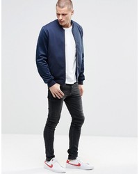 dunkelblaues Langarmshirt von Asos