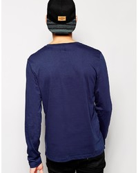 dunkelblaues Langarmshirt von Asos